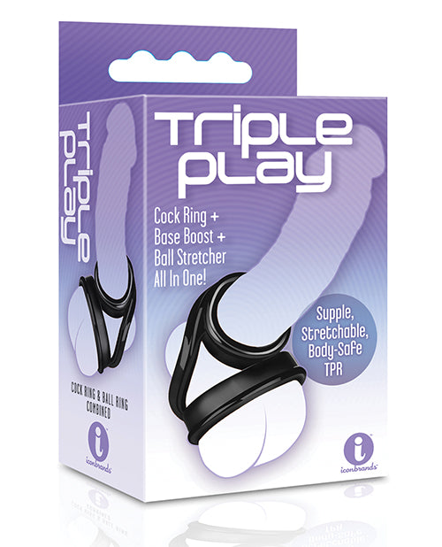 Shop for the The 9's Triple Ring TPR Cock Ring at My Ruby Lips