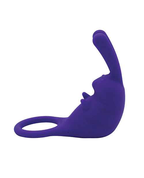 Shop for the Natalie's Toy Box The Cock Hopper Cock Ring & Bullet Vibrator - Purple at My Ruby Lips