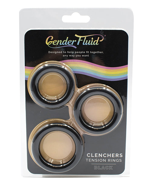 Shop for the Gender Fluid Clincher Tension Ring Set - Black at My Ruby Lips