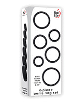 Shop for the Adam & Eve Black Silicone Penis Ring Set - Enhance Erections & Pleasure 🖤 at My Ruby Lips