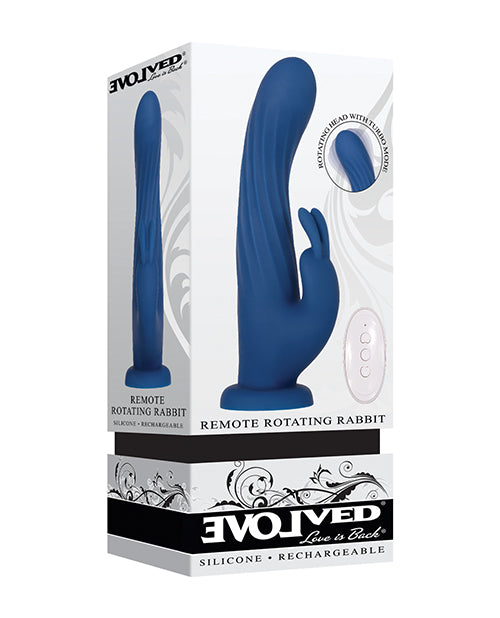 Shop for the Evolved Blue Remote Rotating Rabbit: Turbo Mode, Dual Stimulation & Waterproof at My Ruby Lips