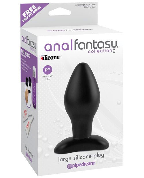 Shop for the Anal Fantasy Collection Large Silicone Plug - Black at My Ruby Lips