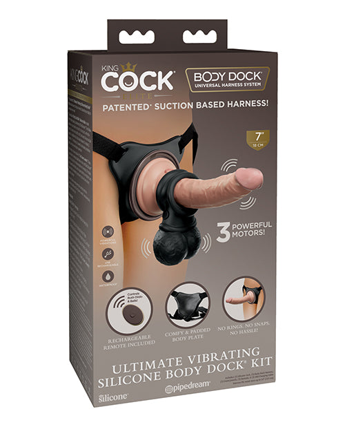 Shop for the King Cock Elite Ultimate Vibrating Strap-On Kit 🍆🔥 at My Ruby Lips