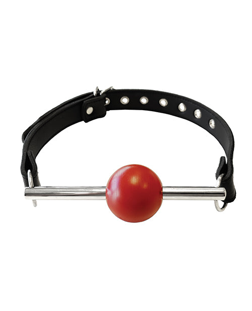 Shop for the Rouge Leather Ball Gag: Black & Red Bondage Elegance at My Ruby Lips