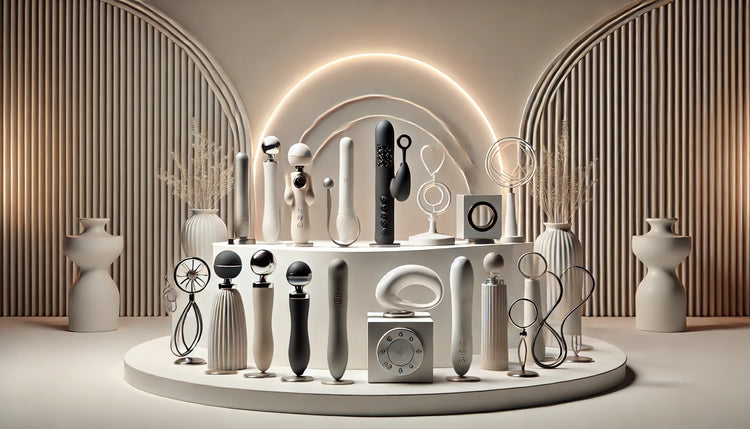 A wide format image showcasing a variety of elegant and high-quality anal vibrators, designed to cater to all experience levels, displayed against a sleek background.