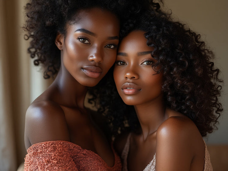 Two women looking directly at the camera.