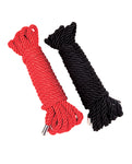 WhipSmart Heartbreaker Satin BDSM Rope Set - Red/Black Duo
