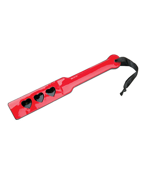 Pala para azotes WhipSmart Heartbreaker: rojo/negro: elegante y apta para principiantes 🖤 Product Image.