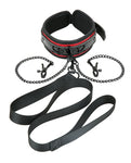 WhipSmart Heartbreaker Collar & Leash Set - Black/Red: Adjustable, Sensational, Versatile