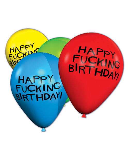 X-Rated Happy Fucking Birthday Balloons - Pack of 8 Product Image.