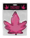 Pink Potleaf Glass Ashtray: A Touch of Elegance for Your Smoking Rituals