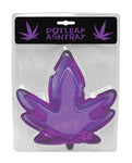 Pink Potleaf Glass Ashtray: A Touch of Elegance for Your Smoking Rituals