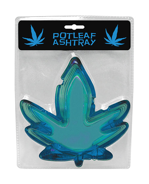 Pink Potleaf Glass Ashtray: A Touch of Elegance for Your Smoking Rituals Product Image.