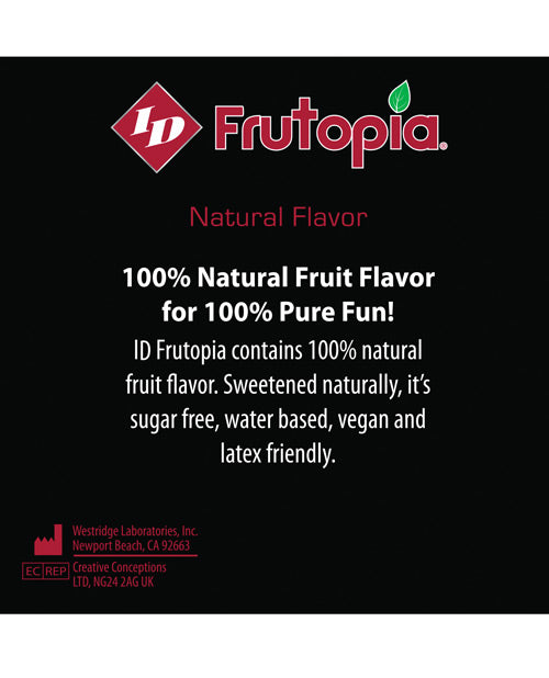 Lubricante natural ID Frutopia: dulce, vegano y apto para látex Product Image.