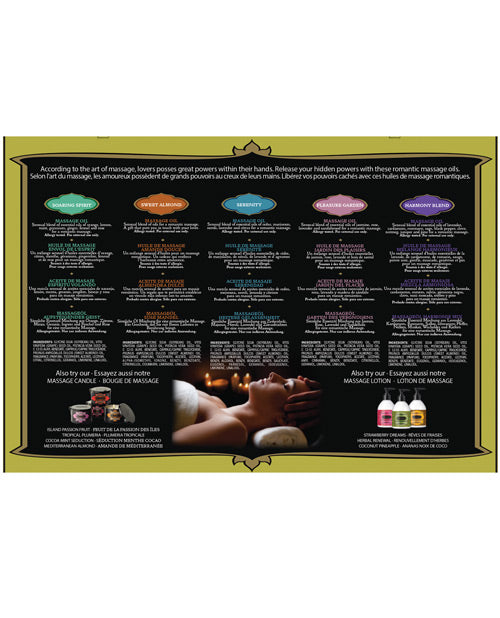 Kit de tranquilidad para masaje Kama Sutra: aromas exóticos para una máxima relajación Product Image.