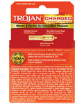 Preservativos intensificados Trojan Charged - Paquete de 3