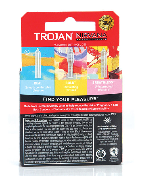 Ari Lankin x Trojan Nirvana Condoms - Pack of 3 with Original Artwork Product Image.