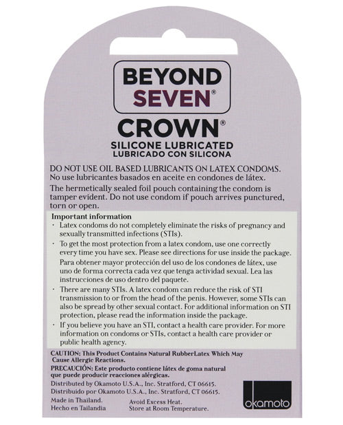 Preservativos ultrafinos teñidos en rosa Crown Product Image.
