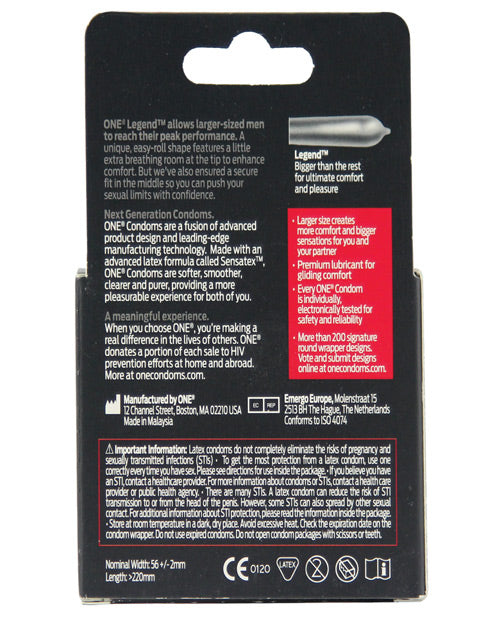 Los condones ONE Legend XL: ajuste personalizado para hombres más grandes Product Image.