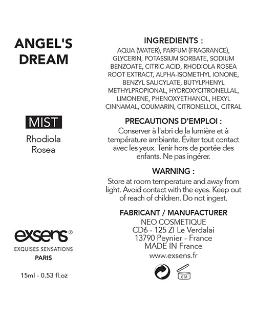 EXSENS of Paris Angels Dream Endorphins Booster - 15 ml Product Image.