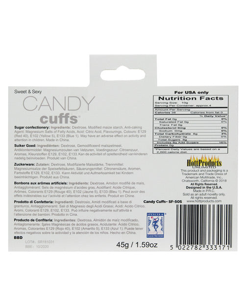 Sweet Treat Candy Cuffs: The Perfect Blend of Fun and Flavour Product Image.