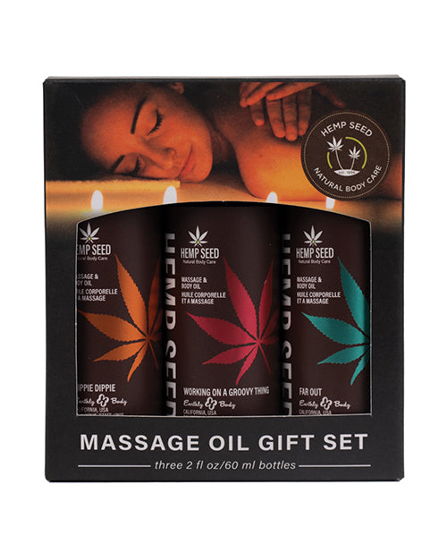 Set de regalo de aceite de masaje Earthly Body Summer 2024 - 2 oz Asst. Aromas - featured product image.