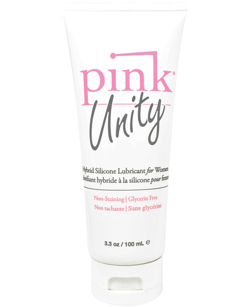 Pink Unity Hybrid Silicone Based Lubricant - 3.3 oz Tube - featured product image.