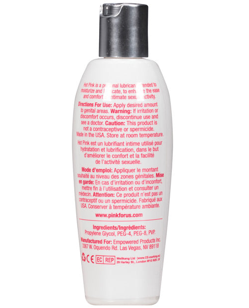 Hot Pink Exothermic Lubricant Product Image.
