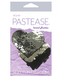 Pearl & White Color Changing Sequin Heart Nipple Pasties by Pastease®