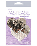 Pearl & White Color Changing Sequin Heart Nipple Pasties by Pastease®