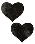 Liquid Heart Black Self-Adhesive Pasties