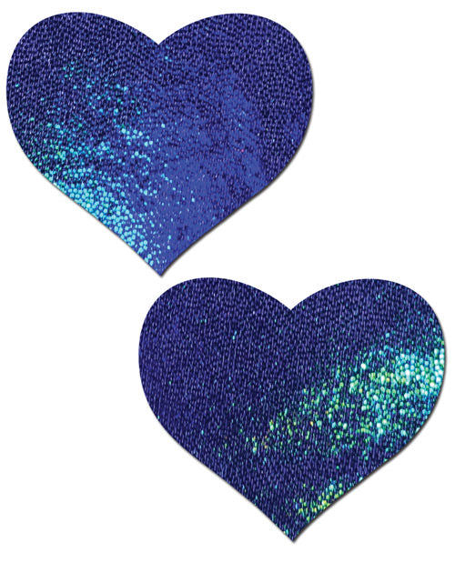 Blue Spectrum Heart-Shaped Nipple Covers Product Image.