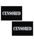 Censored Design Black/White Pasties
