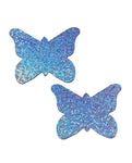 "Glitter Butterfly Nipple Covers - Multi-Color Sparkle"