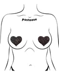 Sparkling Black Heart Nipple Pasties by Pastease