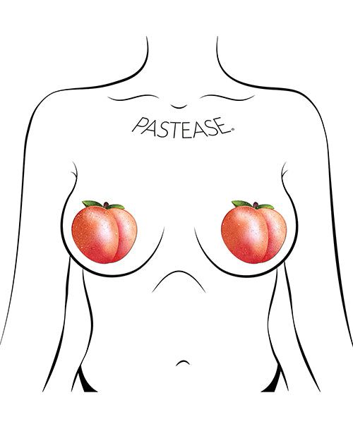 Pastease Premium Fuzzy Sparkling Georgia Peach Nipple Pasties Product Image.