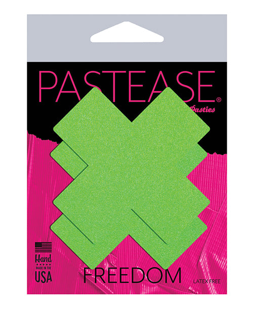 Neon Orange Black Light Reactive Nipple Covers by Pastease Basic Plus X Product Image.