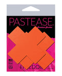 Neon Orange Black Light Reactive Nipple Covers by Pastease Basic Plus X