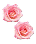Cubre pezones de terciopelo con purpurina y rosa floreciente