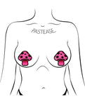 Pastease Premium Shroom in Neon Pink Mushroom Nipple Pasties