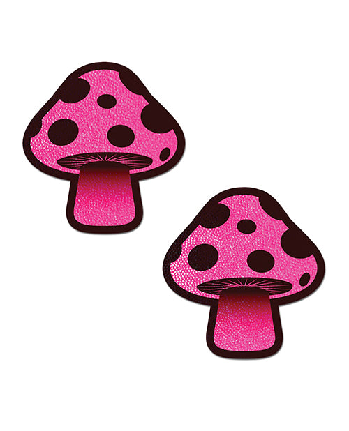 Pastease Premium Shroom in Neon Pink Mushroom Nipple Pasties Product Image.