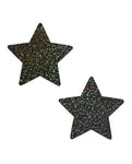 Black Glitter Star Nipple Pasties