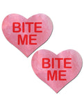 Pastease Premium Bite Me Heart - 粉紅色/紅色乳頭罩