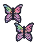 Cubiertas para pezones de mariposa de terciopelo arcoíris: máxima cobertura y diseño de moda