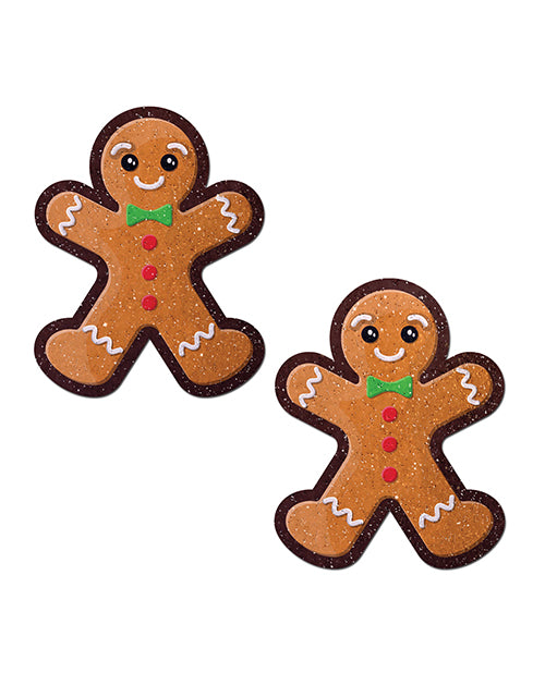 Pastease Premium Gingerbread Nipple Covers 🎄 Product Image.