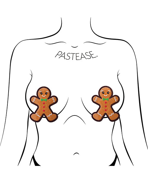 Pastease Premium Gingerbread Nipple Covers 🎄 Product Image.