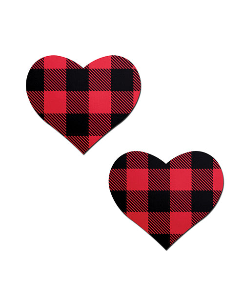 Pastease Premium Holiday Hearts - Plaid O/S Product Image.