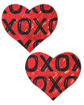 Cubrepezones Glitter Xoxo Corazón