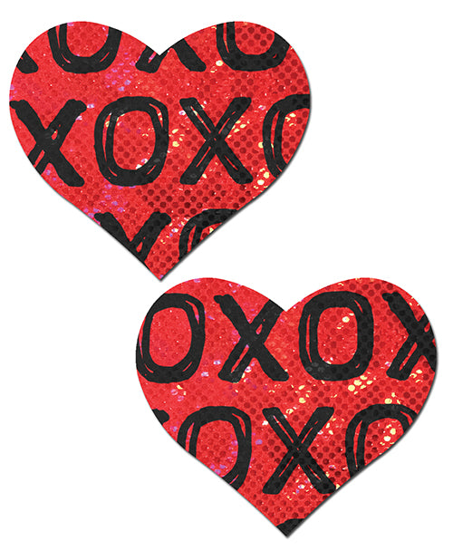 Cubrepezones Glitter Xoxo Corazón Product Image.