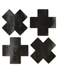 Black Liquid Cross Nipple Covers - Pack of 2